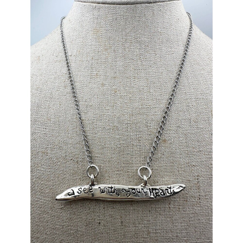 Island cowgirl 925 sterling silver see with your heart Necklace 18”